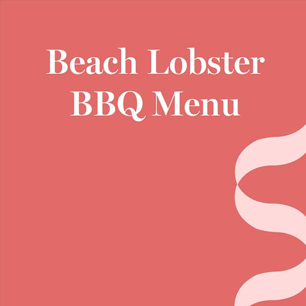 Lobster Beach BBQ Menu